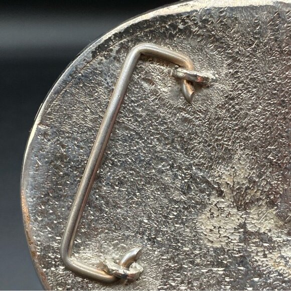 Vintage Large Silver Belt Buckle Authentic 1981 Champion Calf Roping WSCHA 🇺🇸 - Picture 9 of 15